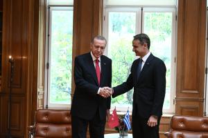Ρετζέπ Ταγίπ Ερντογάν και Κυριάκος Μητσοτάκης