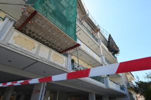 Η πολυκατοικία όπου συνέβη το εργατικό δυστύχημα στο Άργος