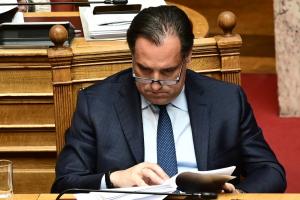 Ό Άδωνς Γεωργιάδης στη Βουλή