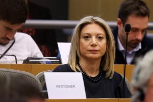 Η Μαρία Καρυστιανού στο Ευρωκοινοβούλιο