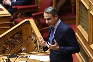 Ο Κυριάκος Μητσοτάκης στη Βουλή