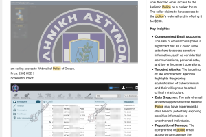 dark web Αστυνομία