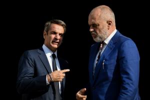Ο Κυριάκος Μητσοτάκης και ο Έντι Ράμα