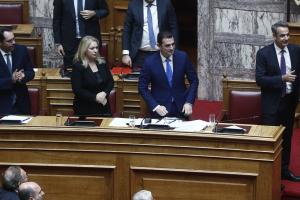 Ο Κυριάκος Μητσοτάκης στη Βουλή