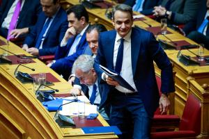 Ο Κυριάκος Μητσοτάκης στη Βουλή