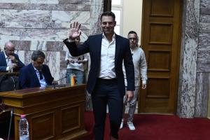 Ο Στέφανος Κασσελάκης στη Γερουσία της Βουλής