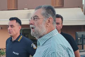 Ο βουλευτής Αχαΐας Ανδρέας Παναγιωτόπουλος στην περιοχή της καταστροφής