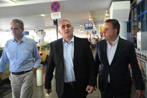 Ο Φρέντι Μπελέρι στο αεροδρόμιο «Ελ. Βενιζέλος»