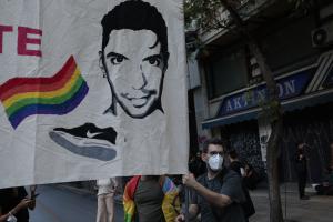 Πανό με τον Ζακ Κωστόπουλο