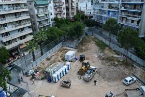 Εργοτάξιο του Μετρό στην πλατεία Εξαρχείων