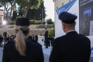 O Κυριάκος Μητσοτάκης σε ομιλία του για την ασφάλεια και την μείωση εγκληματικότητας