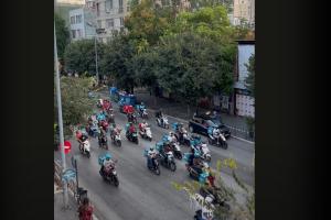 Μοτοπορεία διανομέων στη Θεσσαλονίκη