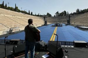 Ο Μάλαμας κάνει πρόβα στο Καλλιμάρμαρο πριν την μεγάλη συναυλία για τα Τέμπη