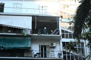 Το διαμέρισμα στους Αμπελόκηπους όπου έγινε η έκρηξη