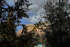 καιρός συννεφιά Αθήνα Ακρόπολη