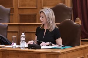 Η Μαρία Καρυστιανού στη Βουλή