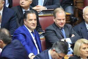 Άδωνις Γεωργιάδης και Κώστας Καραμανλής