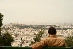 Αφρικανική σκόνη στην Αθήνα - Πανοραμική άποψη από τον Λυκαβηττό