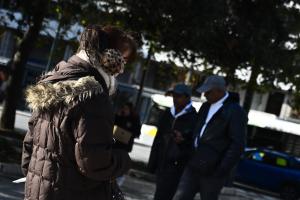 Κόσμος στην Αθήνα τον χειμώνα