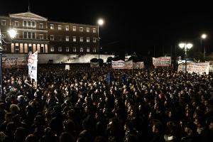 Συγκέντρωση για το έγκλημα των Τεμπών στο Σύνταγμα