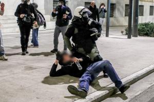 Τέμπη αστυνομική βία