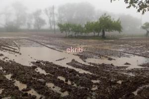 Πλημμυρισμένα χωράφια στο Λασίθι