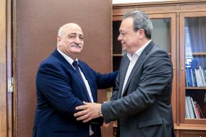 ΣΥΝΑΝΤΗΣΗ ΤΟΥ ΠΡΟΕΔΡΟΥ ΤΟΥ ΣΥΡΙΖΑ-ΠΣ ΣΩΚΡΑΤΗ ΦΑΜΕΛΛΟΥ ΜΕ ΤΟΝ ΠΡΟΕΔΡΟ ΤΗΣ ΕΔΕΚ ΝΙΚΟ ΑΝΑΣΤΑΣΙΟΥ