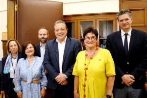 Συνάντηση του προέδρου του ΣΥΡΙΖΑ-ΠΣ, Σωκράτη Φάμελλου με την πρόεδρο της Κοινοβουλευτικής Συνέλευσης του Συμβουλίου της Ευρώπης, Πέτρα Μπάιρ
