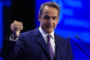 Ο Κυριάκος Μητσοτάκης στην ομιλία του στο συνέδριο της ΝΔ