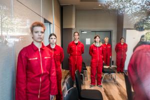 Greenpeace stages protest in Schiphol at shareholders' meeting of food supplier JBS