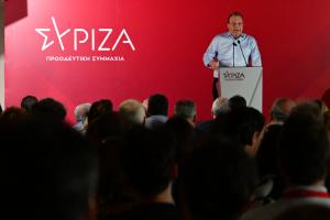 Ο Σωκράτης Φάμελλος στο βήμα της Κεντρικής Επιτροπής του ΣΥΡΙΖΑ - ΠΣ