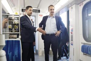Ο Κυρανάκης και ο Μητσοτάκης σε συρμό του μετρό