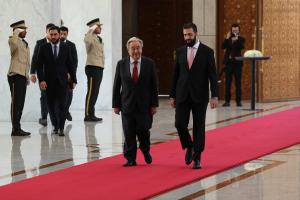 Ο Πρόεδρος Ahmed al-Sharaa υποδέχεται τον Γενικό Γραμματέα των Ηνωμένων Εθνών Antonio Guterres στη Συρία