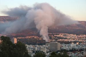 Φωτιά στο Μητροπολιτικό Πάρκο στο Γουδή