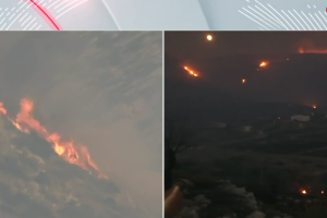 Μαίνεται η φωτιά στην Πάρο