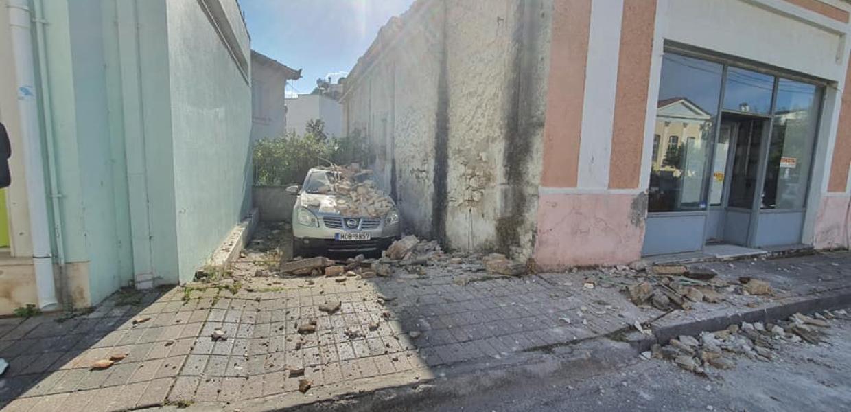 Καταστροφές μετά τον σεισμό στη Σάμο