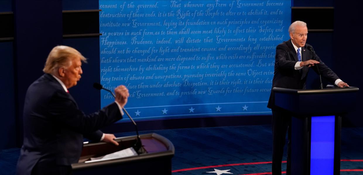 ΗΠΑ ΤΡΑΜΠ ΜΠΑΪΝΤΕΝ DEBATE