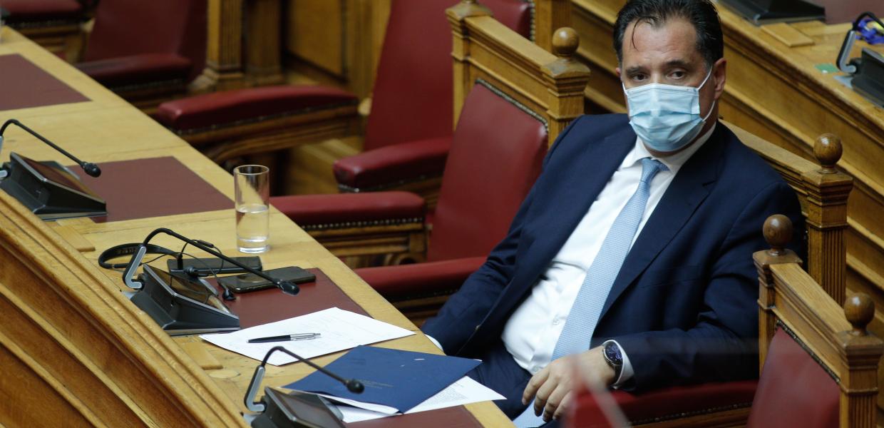Ο Άδωνις Γεωργιάδης στη Βουλή