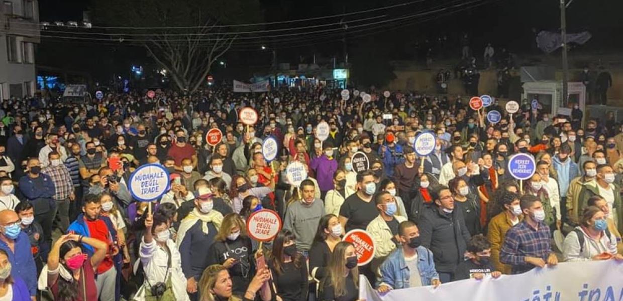 Διαδήλωση στην κατεχόμενη Λευκωσία