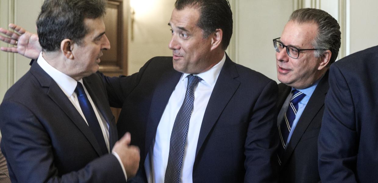 Ο Άδωνις Γεωργιάδης και ο Μιχάλης Χρυσοχοΐδης