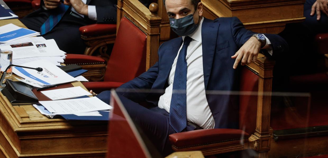 Ο Κυριάκος Μητσοτάκης στη Βουλή