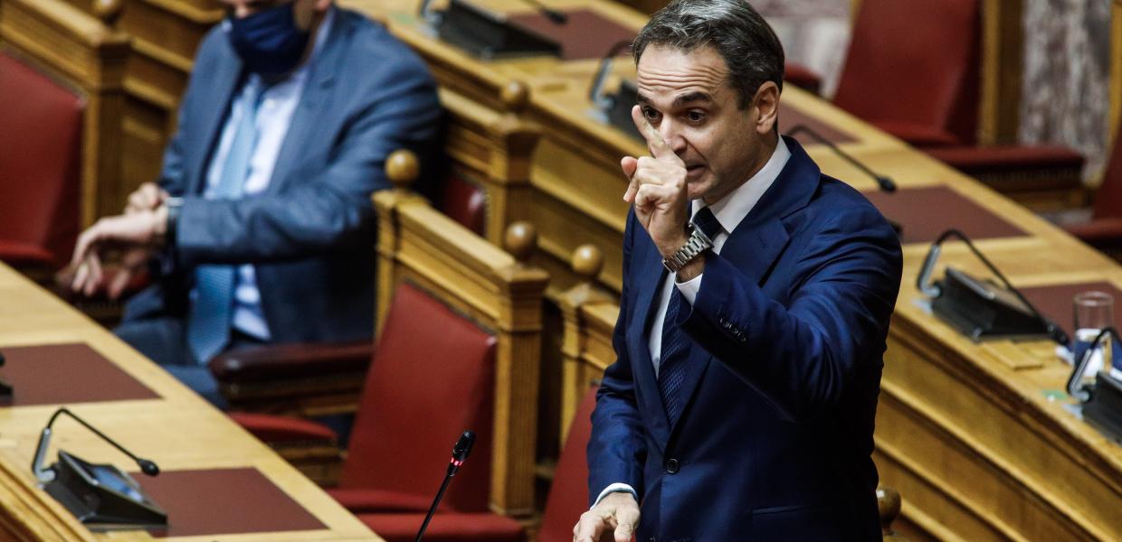 Ο Κυριάκος Μητσοτάκης στη Βουλή