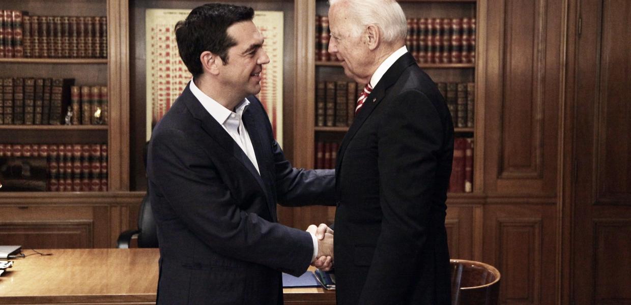 Ο Αλέξης Τσίπρας και ο Τζο Μπάιντεν