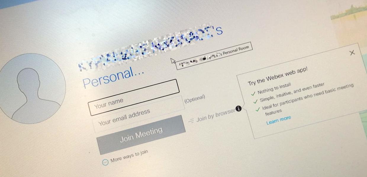 WEBEX screenshot