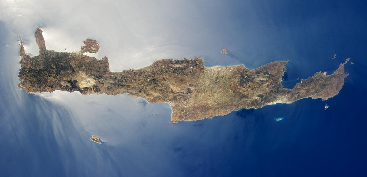 Η Κρήτη από δορυφόρο