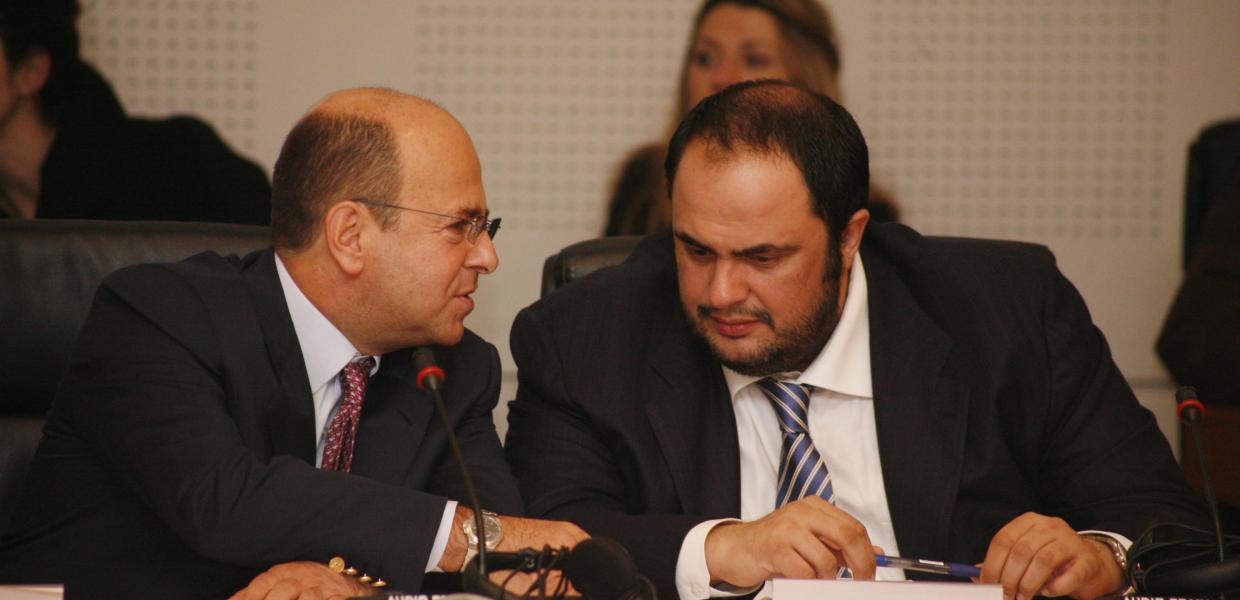 Ο Βαγγέλης Μαρινάκης και ο Γιάννης Αλαφούζος