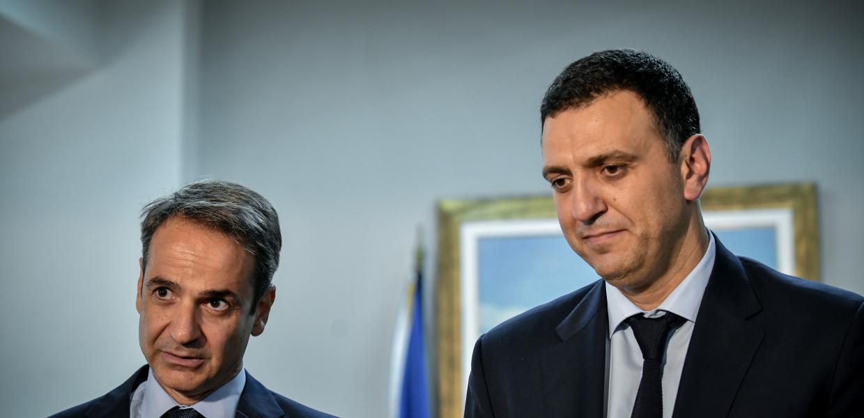Ο Κυριάκος Μητσοτάκης και ο Βασίλης Κικίλιας