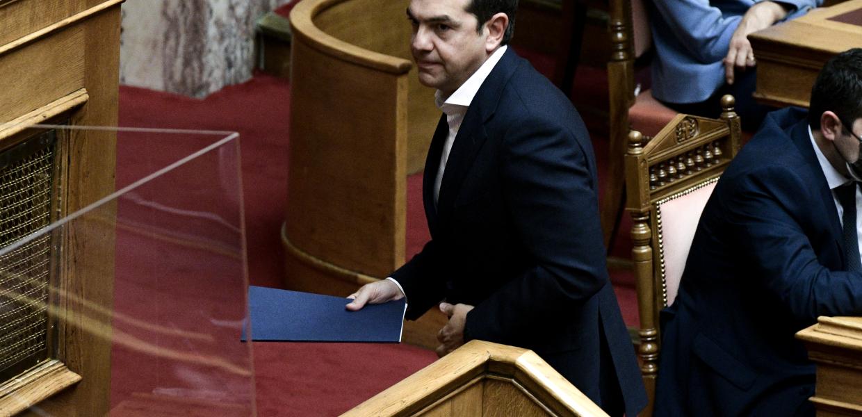 Ο Αλέξης Τσίπρας στη Βουλή
