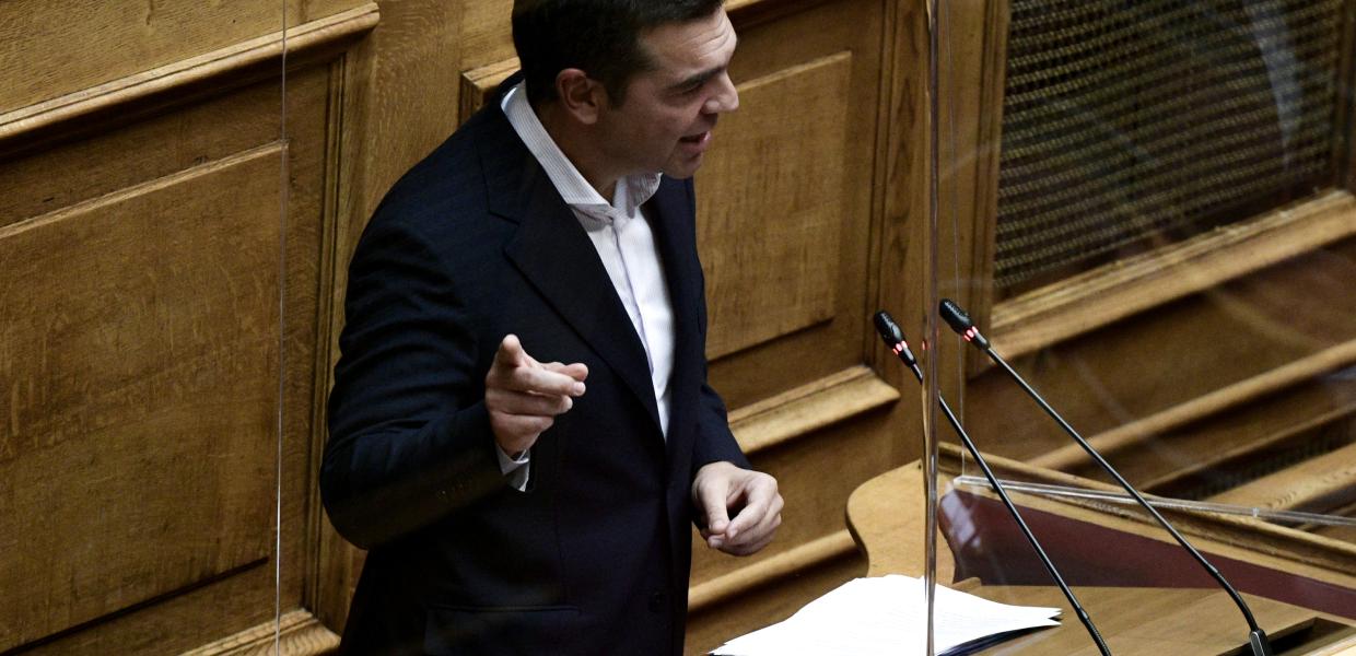 Ο Αλέξης Τσίπρας στη Βουλή