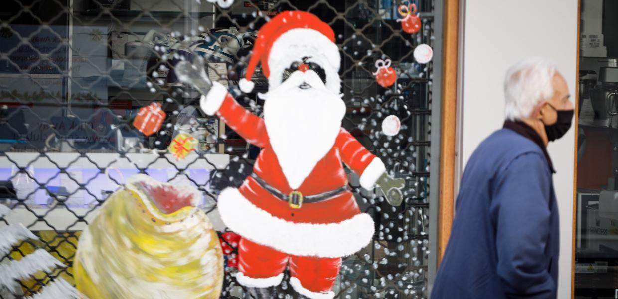 Βιτρίνα καταστήματος για τα Χριστούγεννα